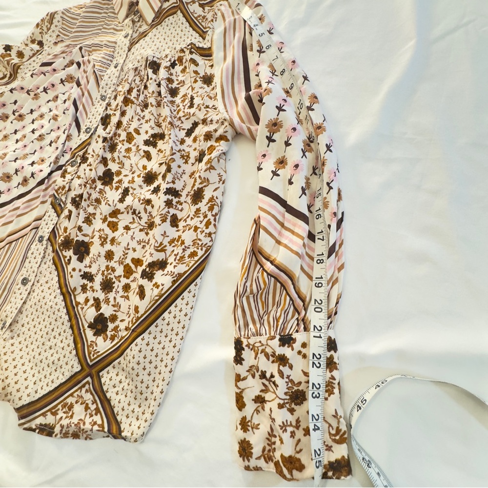 Free People Floral Patchwork Blouse - Multicolor - image 7